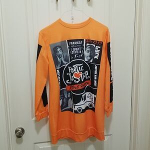 Tupac Poectic Justice Bio Long Sleeve Shirt XL